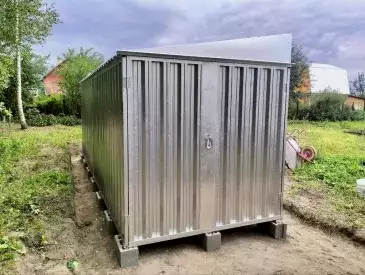 Контейнер для хранения 6 м в цинковом цвете в пос. Цюрупы, Воскресенский р-н, МО Контейнер для хранения 6 м в цинковом цвете в пос. Цюрупы, Воскресенский р-н, МО