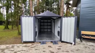 Гараж для квадроцикла в графитовом цвете в дер. Шевелкино, г.о. Щелково, МО