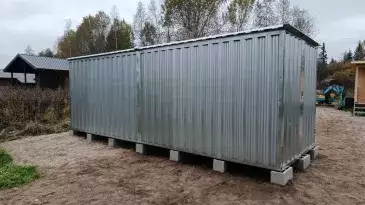 Хозблок для квадроцикла, лодки и прочих вещей в цинковом цвете в пос. Беличье, Приозерский р-н, Ленинградская обл.