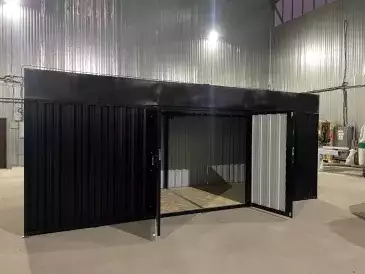 Хозблок для садовой техники и инвентаря в черном цвете в дер. Веретёнки, мун.окр. Истра, МО