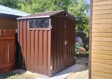 Хозблок для инвентаря в шоколадном цвете в дер. Березкино, Рузский г.о. МО