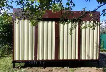 Хозблок 4×2 м с распашными воротами: реализованный проект МО, Жуковский,.СНТ Строитель